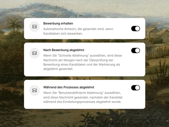 Join-Vorlagen-Editor mit Absage-E-Mail, Platzhaltern und sprachspezifischer Ton-Voreinstellung