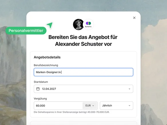Join-Angebotsvorlagen-Bibliothek mit Arbeitsverträgen pro Land, Rolle und Seniorität