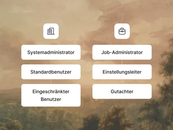 Rollenauswahl in Join mit Vorlagen für Recruiter, Hiring Manager, Interviewer, Executive und Agentur