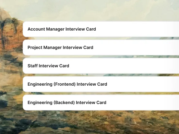Join scorecard builder with criteria and an in-app rating input per criterion