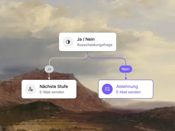 Join-Bewerberliste sortiert nach KI-Match-Score, mit Begründung beim Hover